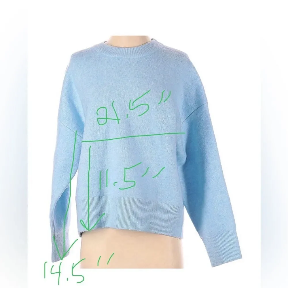 Michael Stars - PERFECT SPRING SWEATER in size Small, Lt Blue NWOT - Picture 9 of 9